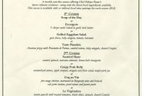 Best Photos Of Fixed Menu For Restaurant  Prix Fixe Menu in Prix Fixe Menu Template