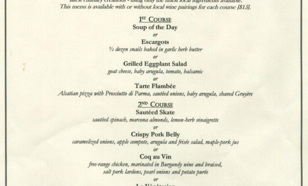 Best Photos Of Fixed Menu For Restaurant  Prix Fixe Menu in Prix Fixe Menu Template