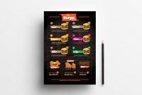 Free Fast Food Menu Template For Photoshop  Illustrator  Brandpacks in Fast Food Menu Design Templates