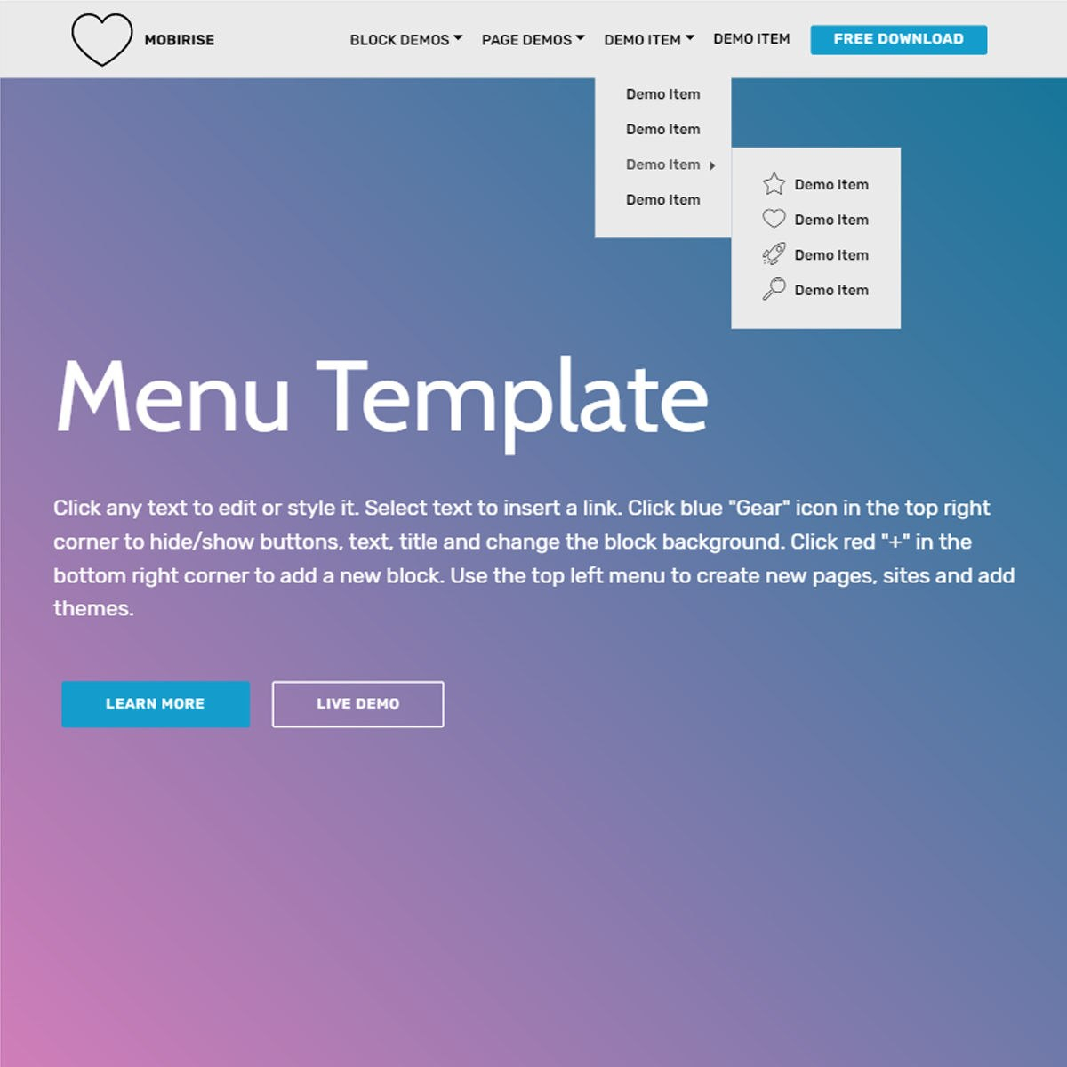 Free Html Bootstrap  Menu Template with regard to Drop Down Menu Templates Free Download