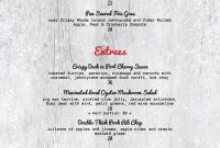 Menu Templates  Imenupro pertaining to 4Th Of July Menu Template