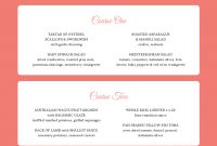 Romantic Valentine's Day Pre Fixe Menu Template Template  Venngage regarding Prix Fixe Menu Template