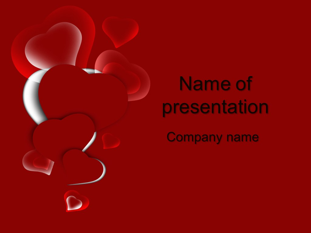 Download Free Red Heart Powerpoint Template For Your Regarding Free Love Heart Ppt Template