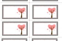 Love Tree Valentine Labels  Free Label Templates Templates with regard to Free Printable Valentine Templates