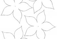 Poinsettia Paper Flower Template …  Paper Flowers Craft intended for Paper Heart Flower Craft With Template